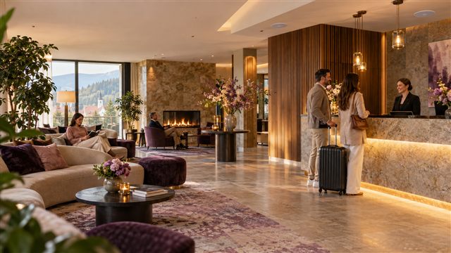 Lobby de hotel modern
