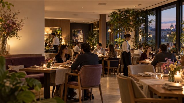 Restaurant cu atmosferă primitoare